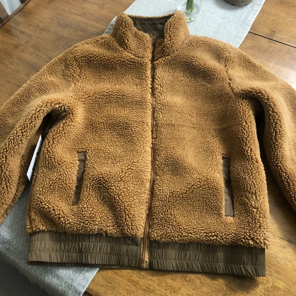 NEW Zyia Camel Sierra Fleece Sherpa Reversible Jacket - Picture 2 of 6